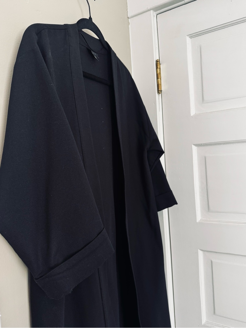 Topshop Black Open-Front Cape Coat